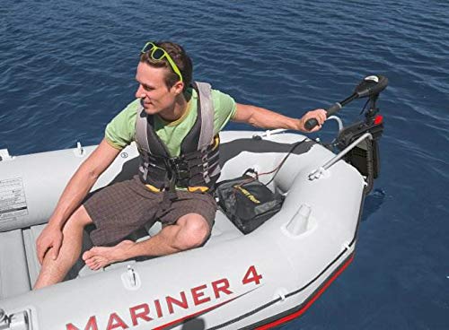 Image of Intex 12V Transom Mount Boat Trolling Motor & Mounting Kit 68631E + 68624E
