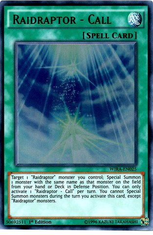 Yu-Gi-Oh! - Raidraptor - Call - WIRA-EN025 - Ultra Rare - 1st Edition