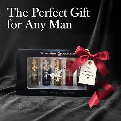 Beverly Hills Polo Club 5 Piece Mini Gift Set Exclusive for Men, EDT Eau De Toilette 5 Mini 0.5oz Bottles