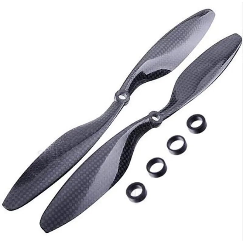 Propellers 4Pcs/2Pairs 12x3.8 3K Carbon Fiber Propellers 1238/1047 CW CCW 12 Inch Propeller Compatible with Quad Drone Accessories(1047 Propeller)