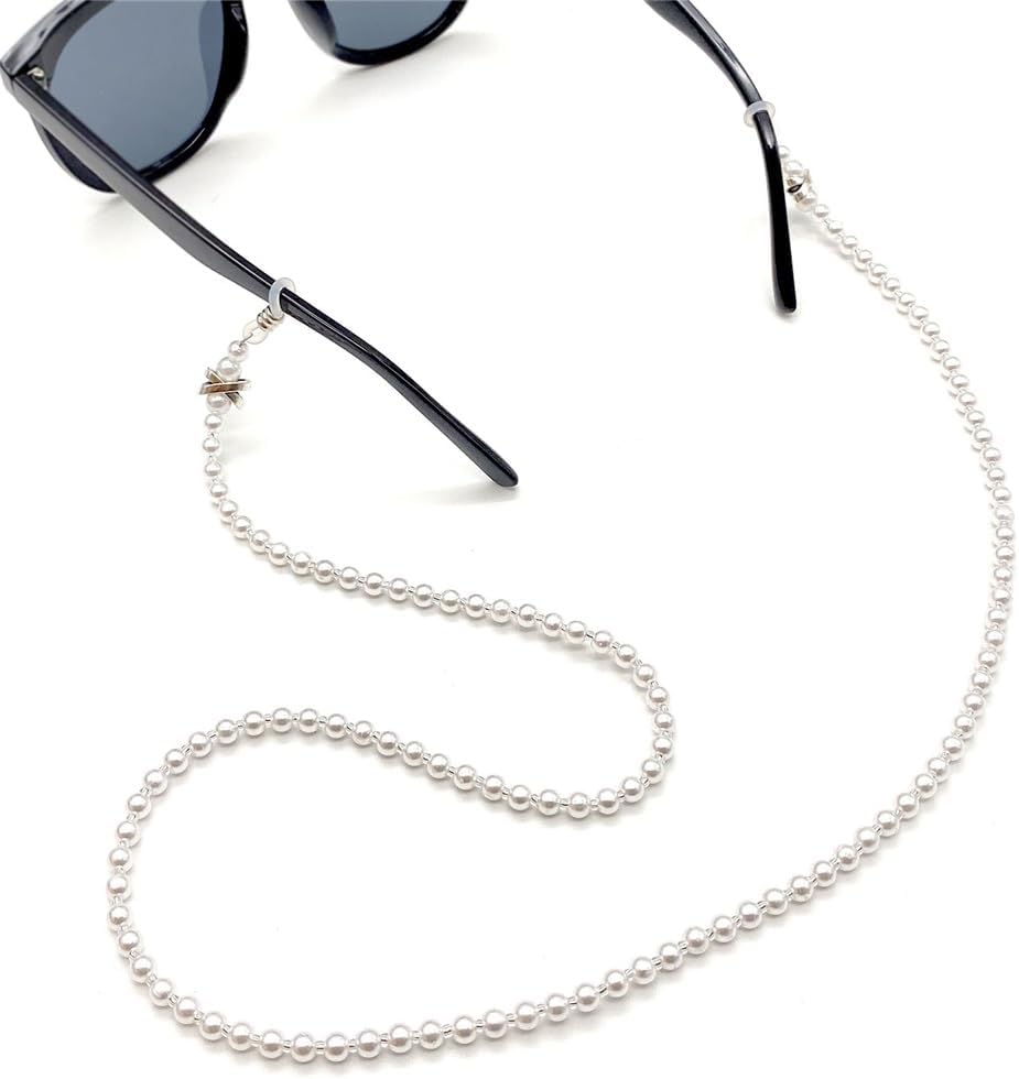 Pearl Beaded Eyeglasses Chain for Women Neck Handmade Presbyopes Lanyard Rope