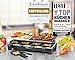 ROMMELSBACHER Raclette Grill RCS – 2 Wendegrillplatten, 1 Steingrillplatte, 8 Pfännchen, 8 Schaber, Antihaftbeschichtung Xylan Plus, stufenlose Temperaturregelung, 1350 Watt, Schwarz/Edelstahl