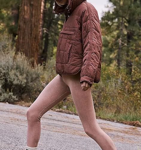 Women's Oversized Hooded Puffer Jacket Quilted Lightweight Fall Winter Warm Pullover Dolman Hoodies Padded Coat Tops3