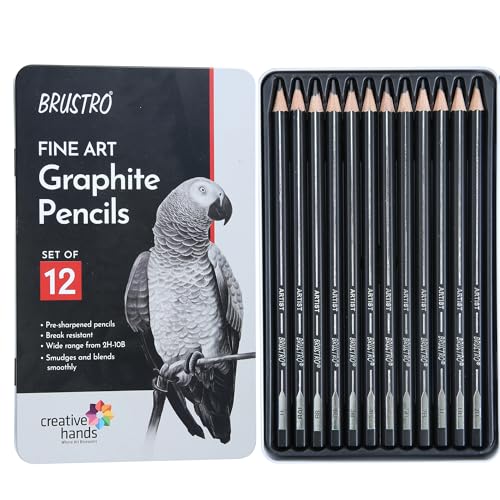 Set de lápices grafito 12 piezas (10B-2H) BRUSTRO miniatura 1