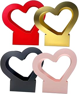 HOMSFOU 4pcs Boxes Love Flower Box Flower Boxes Foam Paper Gift Bags Wedding Bouquet Holder Wrapping Paper for Flower Bouquet Rose Gift Bag Bride Florist Supplies Portable