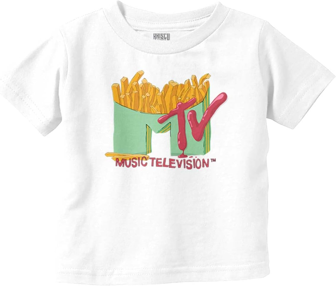 Retro MTV French Fried Food Logo Toddler Boy Girl T Shirt