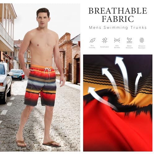 Image of Mens Swimming Trunks Swim Trunks Quick Dry Swim Shorts with Mesh Lining Funny Swimwear Bathing Suits