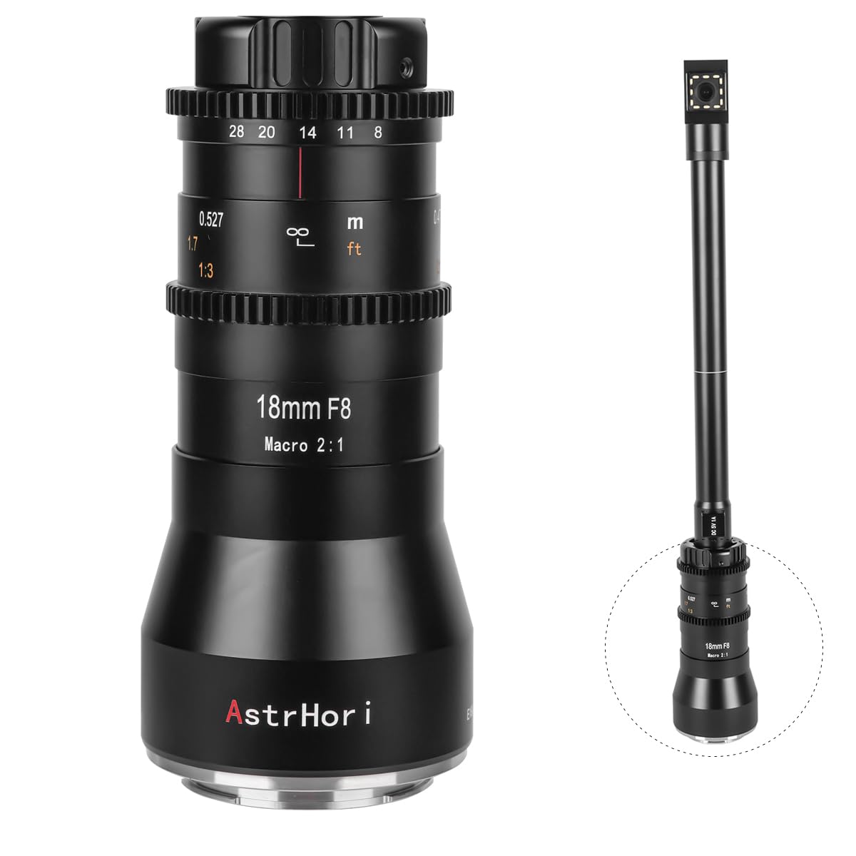 Amazon.co.jp: AstrHori 18mm F8.0 Macro 2:1 ペリスコープレンズ 90