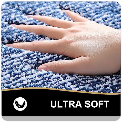 smiry Microfiber Non-Slip Bath Mats for Bathroom Extra Soft Absorbent Bathroom Mats Rugs - Image 3