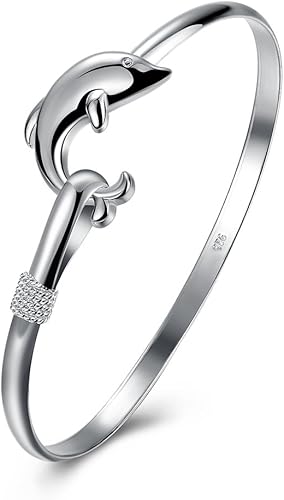 Joyas de moda 925 de plata esterlina lindo delfín pulseras para mujer