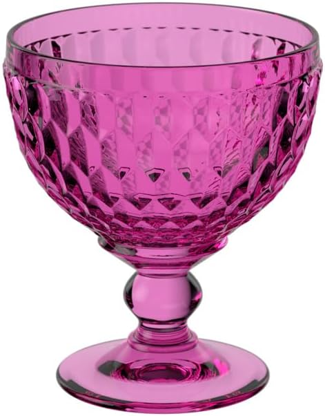 Villeroy & Boch - Boston Berry Champagne/Dessert Bowl, 250 ml, Crystal Glass Bowl for Champagne and Sweet Treats, Dishwasher-Safe, Pink