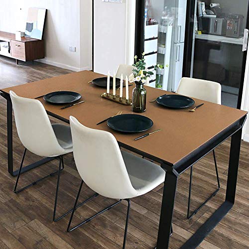 Zhuan Multifunctional Pu Leather Tablecloth,Office Desk Pad Food Table Cover For Dining Room Extended Large Desk Writing Gaming Mouse Pad Waterproof Coffee 85X160Cm/33X63Inch #TOP3