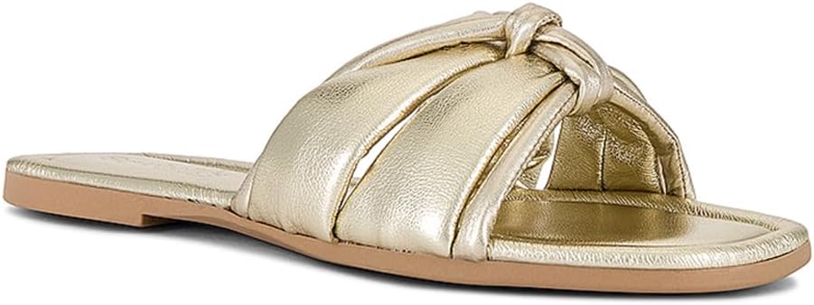 Flat Sandals for Women Open Round Toe Slip On Summer Vacation with Casual Fashion Slippers