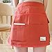 Fxzqgnh Gardening Tool Belt with Half Waist Apron for Outdoor Use, orange