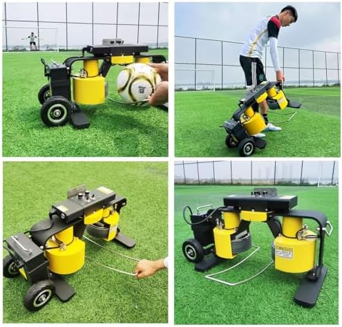 Automatic Football Launcher Machine - Soccer Shooting Trainer, Practice Equipment for Size 4/5 Balls, 3H Battery Life, 70M Transmission Distance, Ideal for Coaches & Players.
