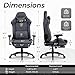 Dowinx Big and Tall Gaming Chair with Suede Fabric Breathable, Game Chairs for Adults with Oversized Thick Seat for 440lbs, Ergonomic Gamer Chair for Streaming & Long Gaming Sessions, Deep Grey