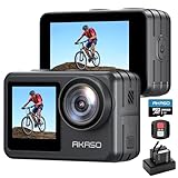 AKASO Brave 7 LE アクションカメラ 4K60FPS 20MP 256GBメモリカード付き IPX7本機防水 40M防水(防水ケース付属) 六軸手ぶれ補正 外部マイク対応 1350mAhバッテリー2個 リモコン付き アクションカム