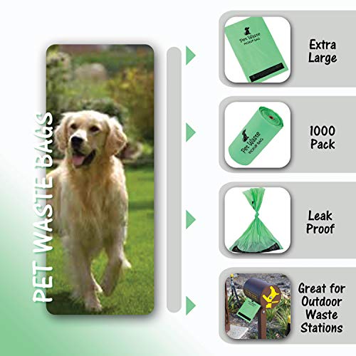 Plastic House Party Bargains Dog Poop Bag - (1000 Count) 8" X 13.25" Eco-Friendly Pet Poop Bags, Thick And Sturdy, With A Leak-Proof Guarantee #TOP4