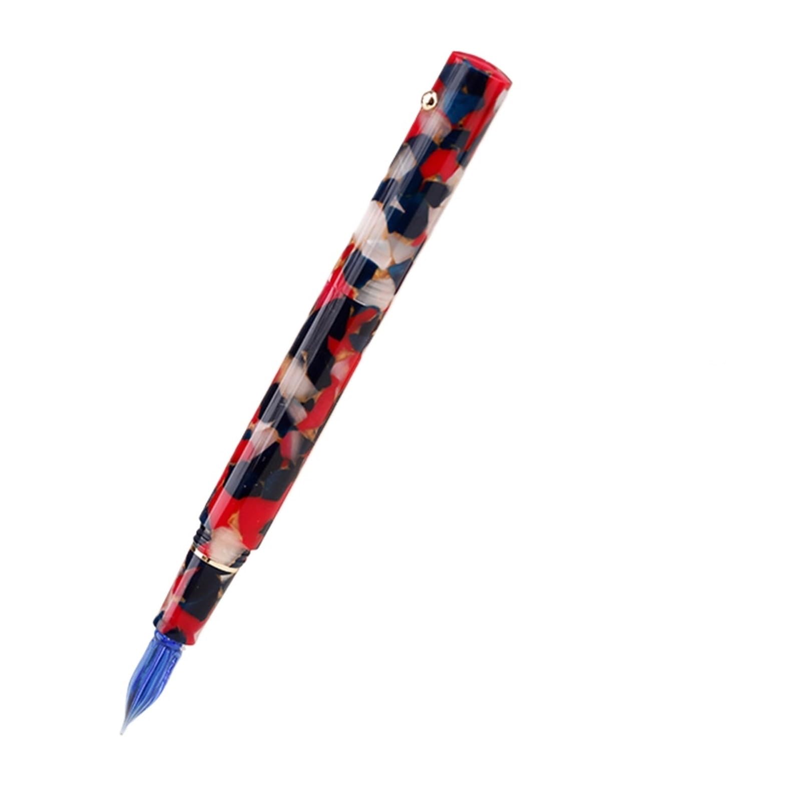 Stylo plume en résine, encre à pointe courbée, trempage supplémentaire, papeterie professionnelle, fournitures scolaires et de bureau, stylos d'écriture(Color4)
