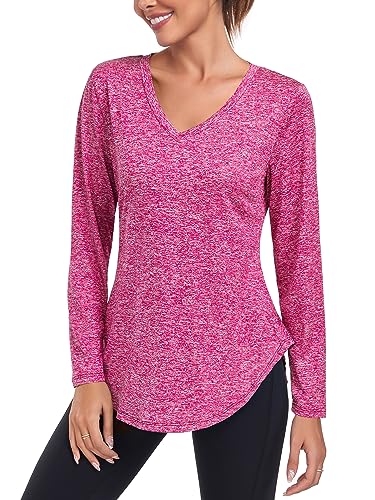 Deaviya Sportshirt Langarm Damen, Laufshirt Langarm, Langarmshirt Fitness...