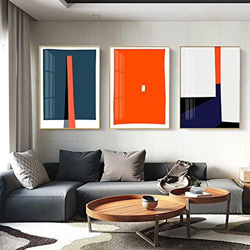 Toile abstraite de qualité pour salon, affiche moderne Pop Art 60 x 90 cm x3