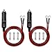 GTIWUNG 2PCS Câble d’Extension pour Allume Cigare, Adaptateur Allume-Cigare Power Câble 16 AWG 15A Mâle Fiche Chargeur de Voiture Power Câble avec Câble de 0.5M/1.6FT pour Voiture Backup/Pompe à Air