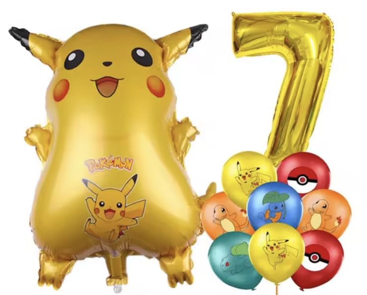 Pokémon Number/Numerical Balloons | 15+ Years | Pikachu | Seven
