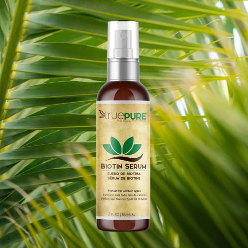 Biotin Hair Growth Serum Spray - For Men & Women With Fine, Thinning Hair - Fragrance Free & Sulfate Free Dht Blocking Hair & Beard Growth Formula, 2Oz By Truepure #TOP2