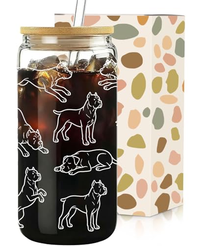 Vaso de vidrio para amantes de Cane Corso miniatura 1