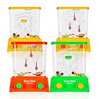 4 Stück Handheld Wasserspiel Arkade Wasserring Wassertische Basketball Fischringe Lustig Spiel für Verschiedene Altersgruppen für Kinder Erwachsene Geschenke, Ohne Wasser (Schicker Stil)