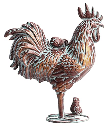 Garden-Rooster-Statues-Decor-157×188-Antique-Copper-Outdoor-Chicken-Sculptures-Metal-Yard-Art-Figurines-Creative-Rooster-Chicks-Ornaments-for-Home-Kitchen-Patio-Farm Garden Rooster Statues Decor 157×188 Antique Copper Outdoor Chicken Sculptures Metal Yard Art Figurines Creative Rooster Chicks Ornaments for Home Kitchen Patio Farm
