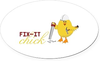 CafePress Fix It Chick Euro Oval Car Bumper Magnet