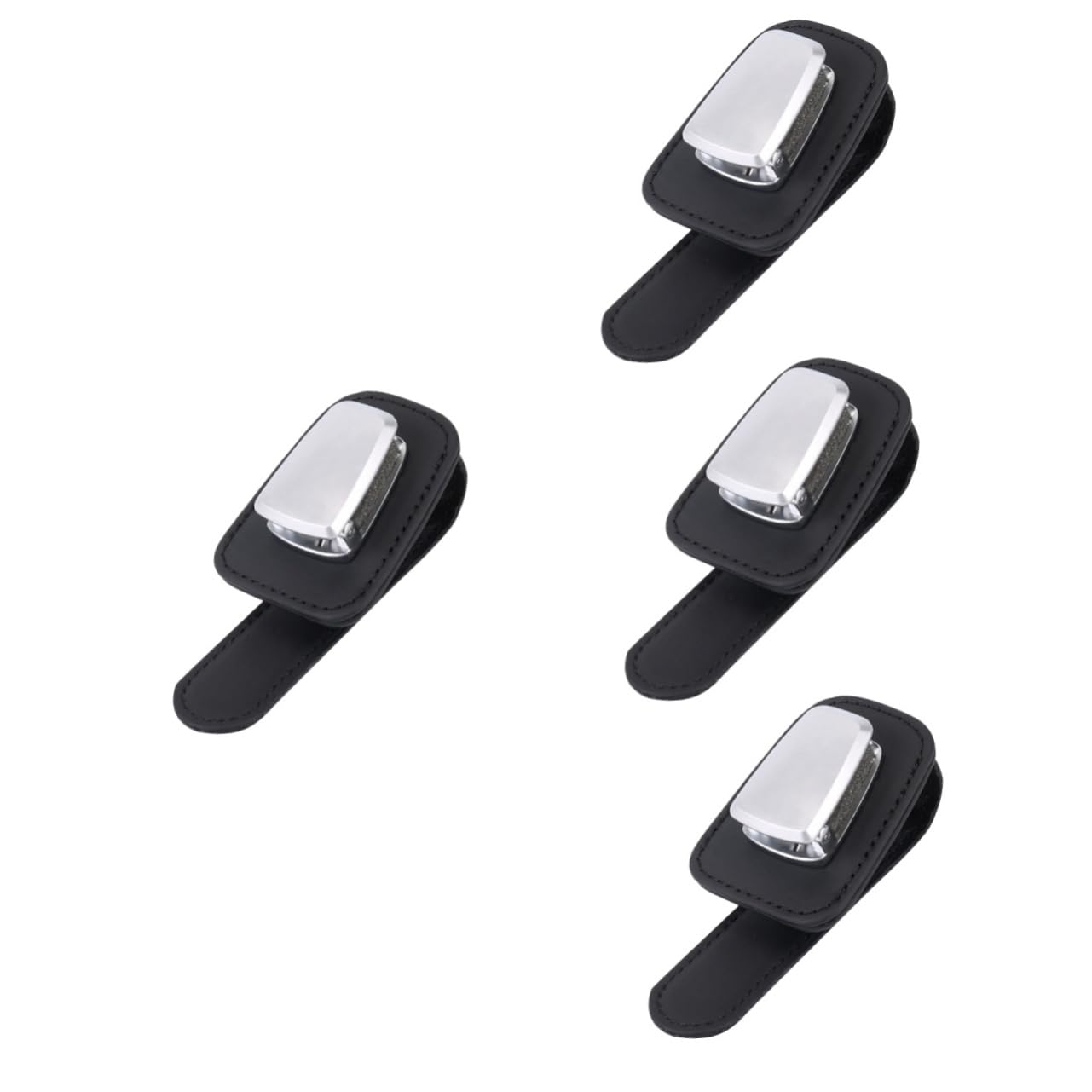 ULTECHNOVO 4 Pièces Porte-lunettes De Voiture Clip De Billet De Visière Clip De Lunettes De Voiture Organisateur De Lunettes De Soleil Pour Voiture Porte Lunettes Pour Voiture Matériel Black