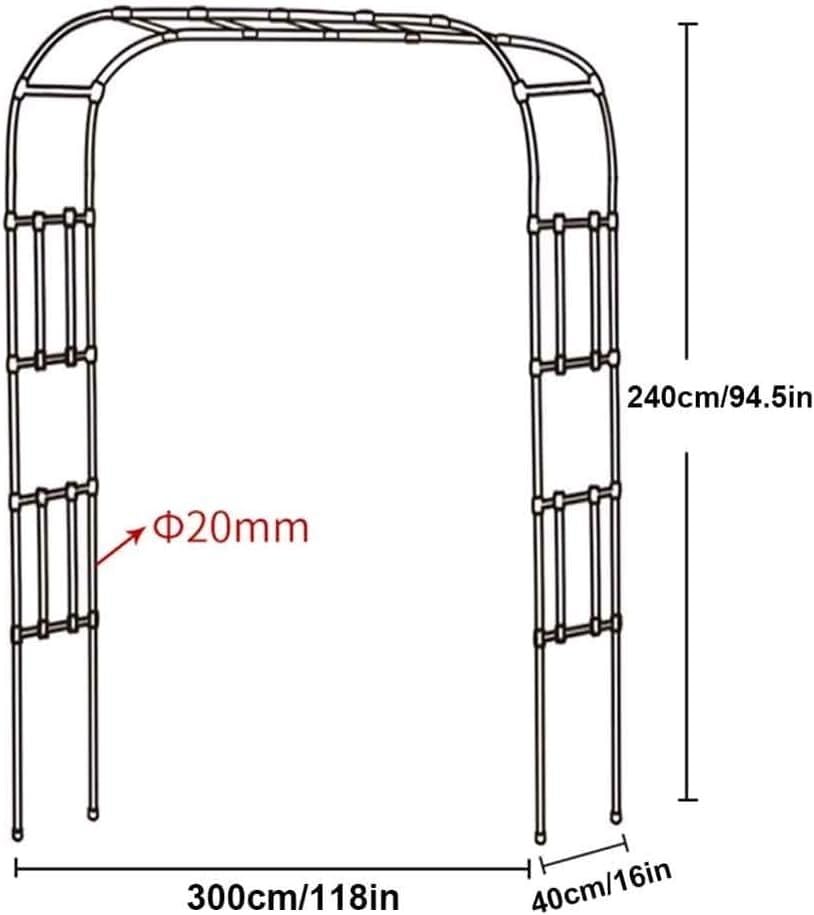 Arche de jardin extérieure grand format pour plantes grimpantes - 7