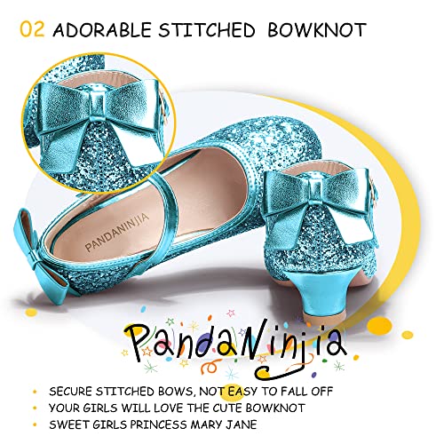 Image of PANDNAINJIA Girls Dress Shoes Toddler Heels Mary Jane Pumps