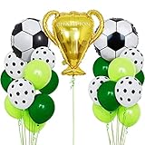 ⚽Consejos: Llena estos globos verdes con aire o helio, y decora cualquier lugar que necesites como puertas, paredes, puertas y otros lugares que quieras decorar; por favor, no llenes demasiado estos globos, puedes llenar el 80% del espacio de los globos.
