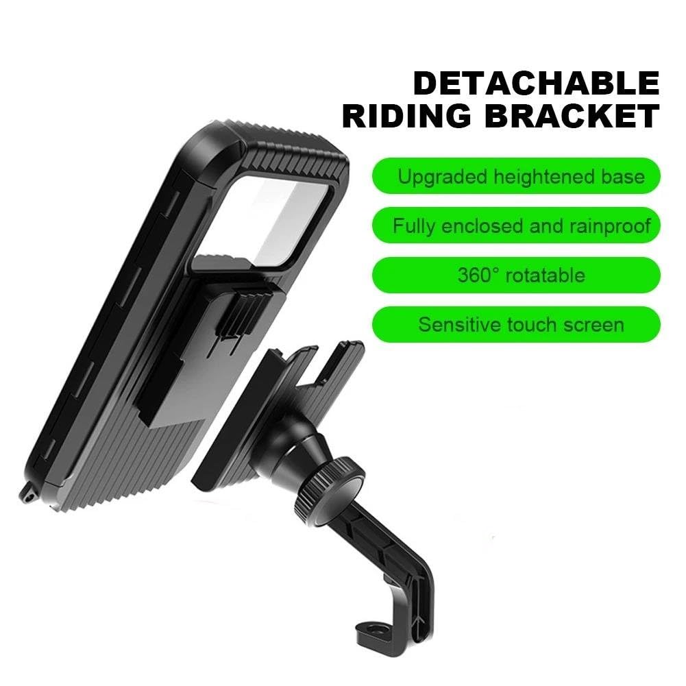 Custodia Impermeabile Moto Supporto Telefono Specchietto Retrovisore Manubrio Rotazione 360° Flessibile Per 4–7 Pollici