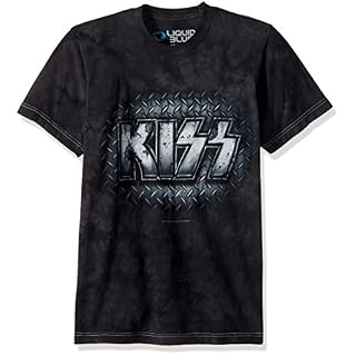 Liquid Blue Kiss Metal Tie Dye T-Shirt à Manches Courtes - Les Beatles, Paul McCartney, John Lennon, RIngo Starr, George Harrison