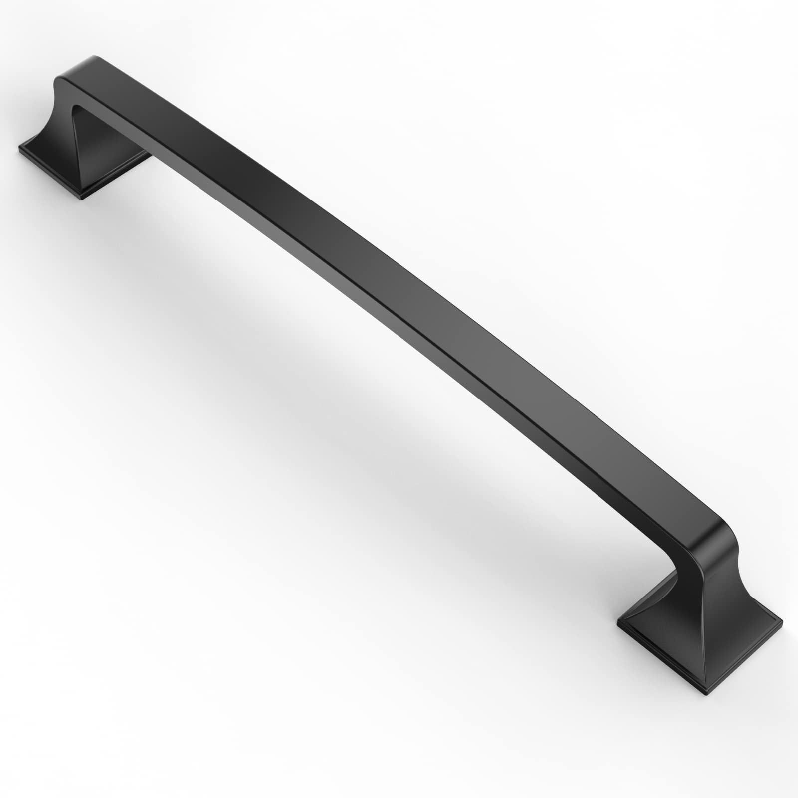 Asidrama 10 Pack 7 Inch(177mm) Hole Centers Matte Black Kitchen Cabinet Pulls Hardware Kitchen Handles for Cabinets Cupboard Handles Drawer Pulls