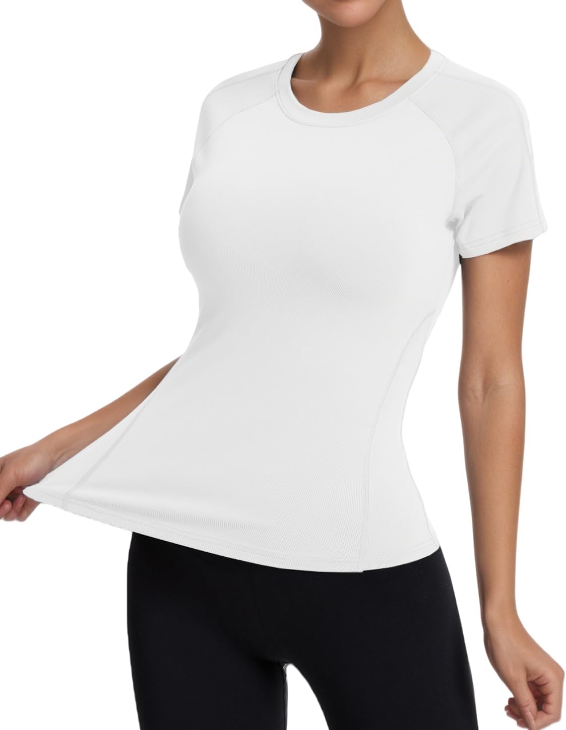 Women’s Compression Workout Shirts Breathable Quick Dry Gym Short Sleeve Basic Tops Women’s Compression Workout Shirts Breathable Quick Dry Gym Short Sleeve Basic Tops