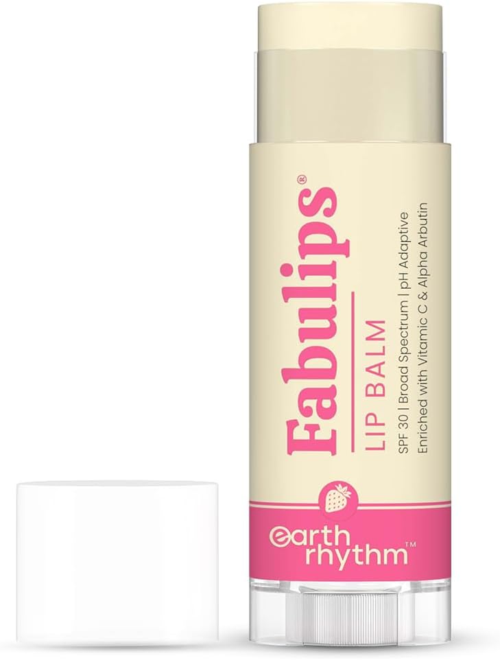 Earth Rhythm Fabulips Ph Lip Balm With SPF 30 For Dry & Chapped Lips Infused With Vitamin C & Alpha Arbutin For Dark Lips - 5Gm, Pink