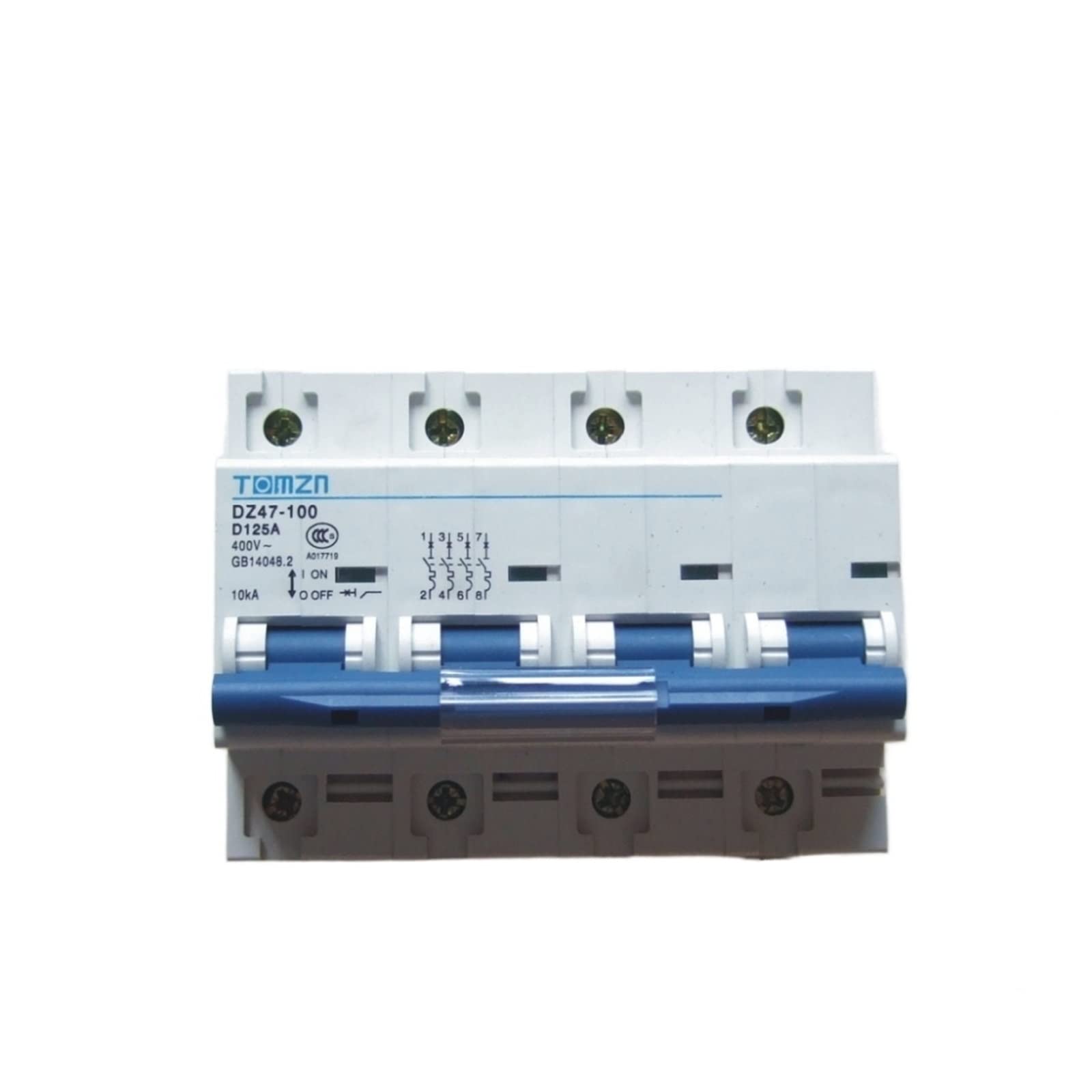 QRUYHBAJU 4P 125A 240V/415V 50HZ/60HZ Circuit Breaker MCB