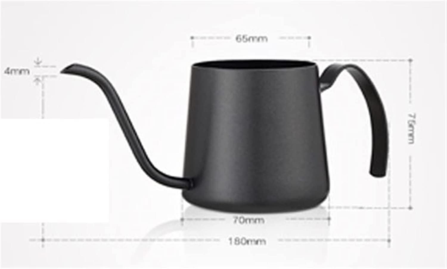 Cafetera percoladora de Acero Inoxidable de 260ml (Color : Black)