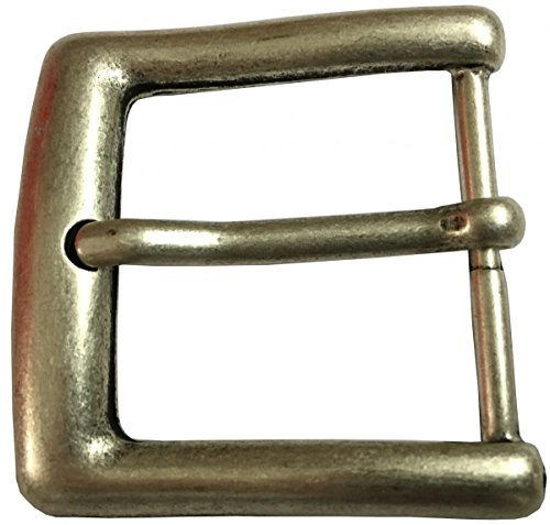 Preisvergleich Produktbild Brazil Lederwaren Gürtelschnalle 4,0 cm / Buckle Wechselschließe Gürtelschließe 40mm Massiv / Dorn-Schließe / Wechselgürtel bis 4cm / Altsilber