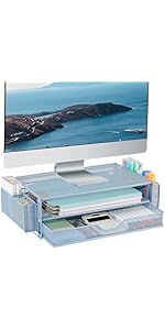 Amazon.com: AUPSEN Computer Monitor Stands with Drawers and 2 Pen ...