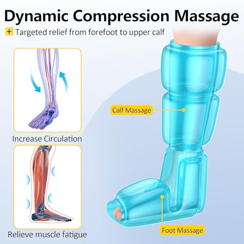 Comfytemp Air Compression Therapy Device K1011, Cordless Leg Massager for Circulation and Pain Relief, Portable Foot and Calf Massage Boot, Christmas Gift for Dad Men Mom Women Seniors (1 Pack) Comfytemp Air Compression Therapy Device K1011, Cordless Leg Massager for Circulation and Pain Relief, Portable Foot and Calf Massage Boot, Christmas Gift for Dad Men Mom Women Seniors (1 Pack) - Image 2