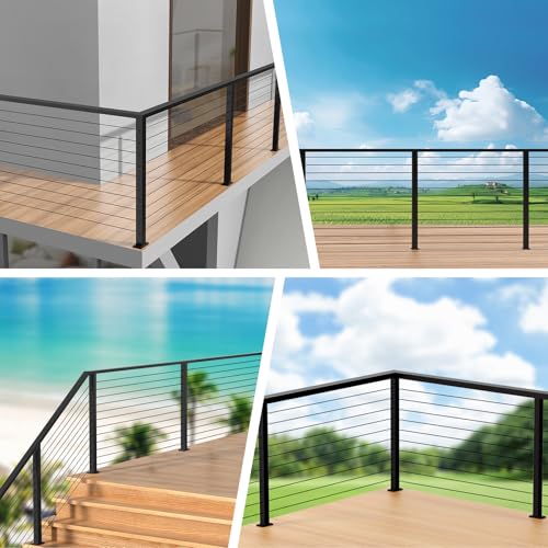 Conectores planos POM para pasamanos de acero inoxidable pack de 2 accesorios 8