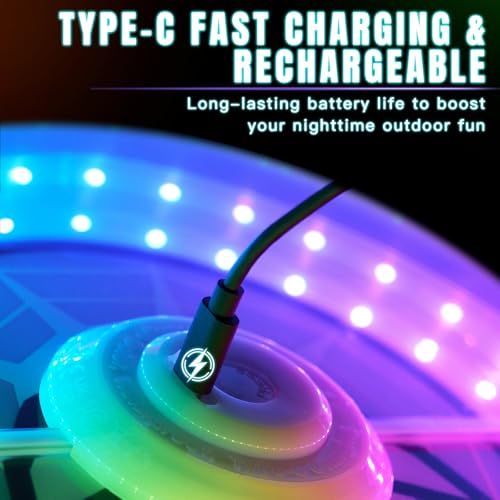 LED Flying Disc, Leuchtende Fliegender Scheibe 175G Wasserdicht für Kinder Erwachsene Garten Camping Sport Spiele, Spielzeug Geschenk für Jungen Mädchen ab 6 Jahre