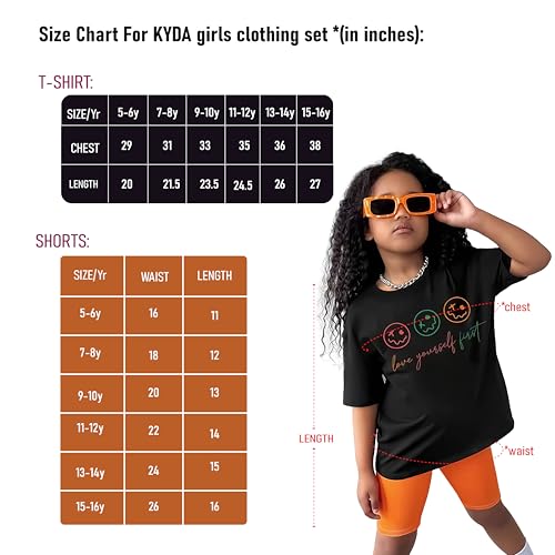 Image of KYDA KIDS 100% Pure Cotton Girls Printed T-Shirt & Shorts Co-ords Set | Soft Breathable Summer Wear for Girls | Casual Trendy Matching Top & Bottom for Kids