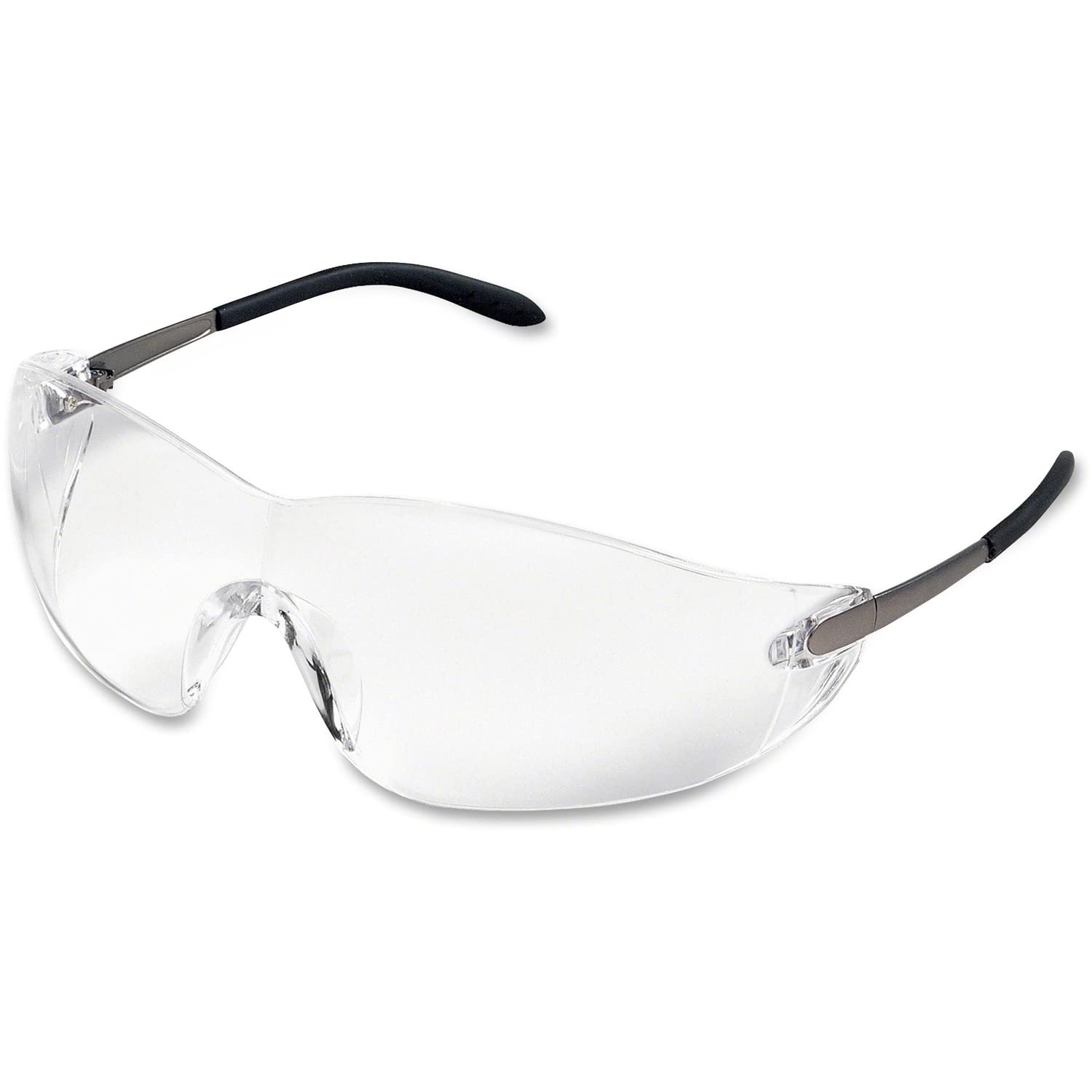 Seguridad MCR S2110 Blackjack gafas de seguridad con Metal cromado templo y lente transparente